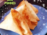 Une photo de pommes,feuilles de brick