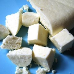 A picture of Paneer Cheese for Curry and Desserts.