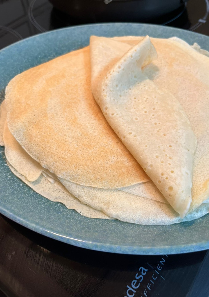 Una foto de Masa de crepes sin huevo fácil y lista en 2 minutos en Thermomix