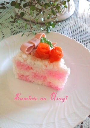 A picture of Damie Checkered Sushi Cake For Mother's Day.