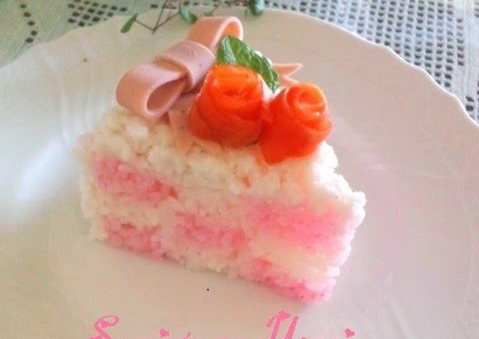 How to Prepare Homemade Damie Checkered Sushi Cake For Mother&#39;s Day