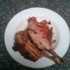 Lamb chops with pineapple juice marinade A picture of Lamb chops with pineapple juice marinade.