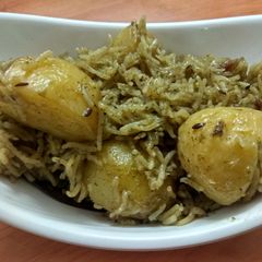 A picture of Haryana Aloo Chutney Pulao.