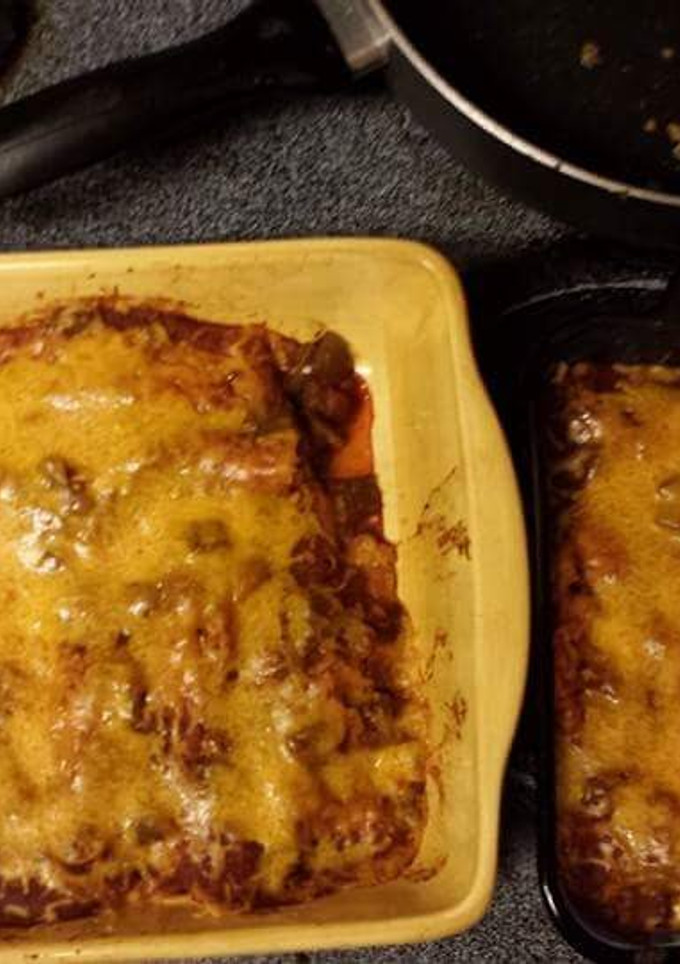 A picture of Beef Enchiladas.