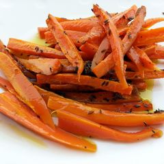 A picture of Baked carrot (cumin seeds and olive oil).