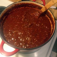 A picture of Arrogant Bastard Chili.