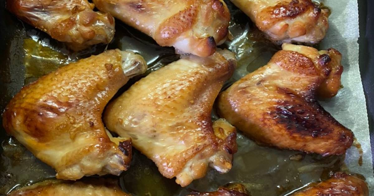 Крылышки в медово горчичном соусе на сковороде с фото пошагово