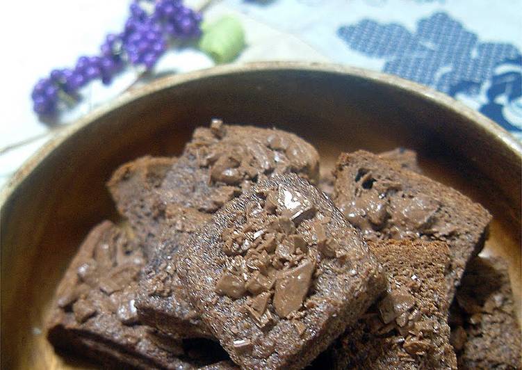 White Bread Soaked in Chocolate Snack