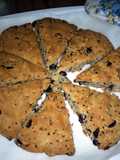 Sesameseeds-cranberry-chocolatechips scone (eggless)