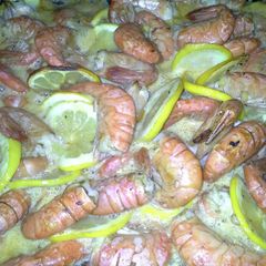 A picture of Zesty lemon shrimp.