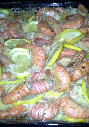 A picture of Zesty lemon shrimp.