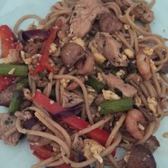A picture of Pad Thai Chicken & Prawn Brown Wheat Pasta Cheat.