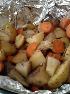 A picture of Baked veggies.