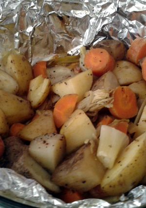 A picture of Baked veggies.
