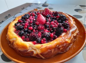 Foto principal de Tarta de queso con frutos rojos🍓🍒
