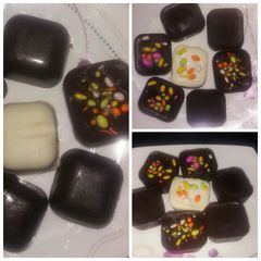 A picture of Homemade chocolates🍫🏡.