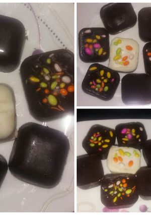 A picture of Homemade chocolates🍫🏡.