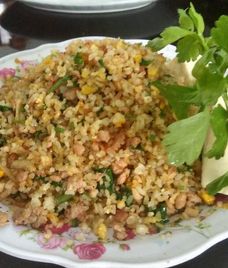 thịt lợn xay rang