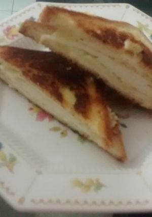 A picture of Cheese swiss sandwich.