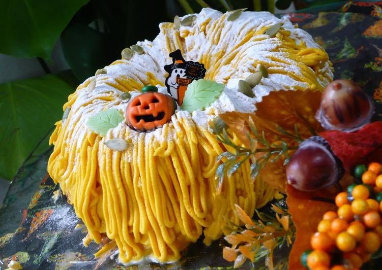 Recipe of Ultimate Halloween Kabocha Squash Mont Blanc