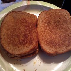 A picture of Whole Grain Fried Peanut and Banana sandwich.