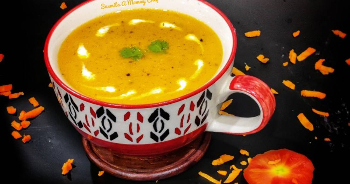 Creamy Tomatocarrot soup without cream Recipe by Susmita Patnaik Cookpad