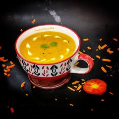 A picture of Creamy Tomato-carrot soup without cream.