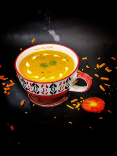 A picture of Creamy Tomato-carrot soup without cream.