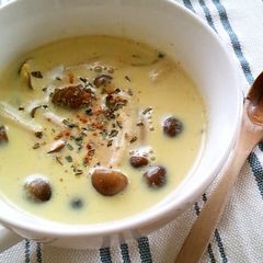 A picture of Miso and Soy Milk Curry Soup.
