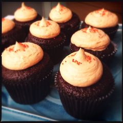A picture of Orange Chocolate Cupcakes.