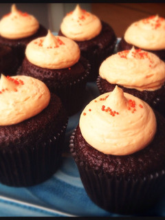 A picture of Orange Chocolate Cupcakes.