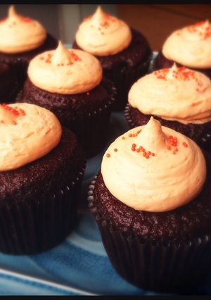 A picture of Orange Chocolate Cupcakes.