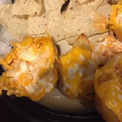 A picture of Buffalo Chicken Won Ton Cups.