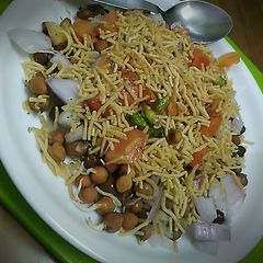 A picture of Health sprouts green gram chaat.