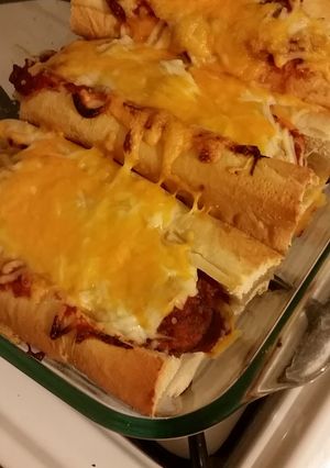 A picture of Oven Baked Meatball Sandwiches.