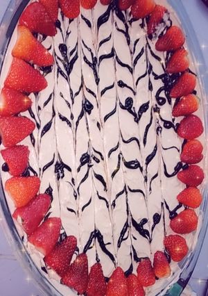 صورة لوصفة كيكة بارده
