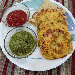 A picture of Bread chilla and atta chilla.