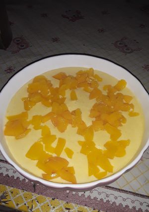 Una foto de Postre rápido de Durazno