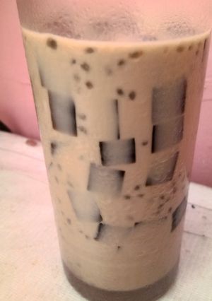 Foto resep Es cincau selasih milk tea