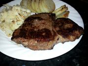 A picture of grilled sirloin steak