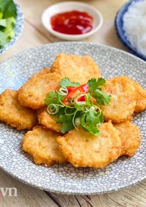 Hình của món Chả Bắp Tôm Chiên.