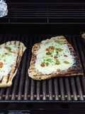 Grilled smoked pizza