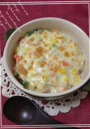 A picture of Simple Mochi and Tuna Doria with Mayo Miso Sauce.