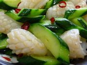 A picture of squid stirfry