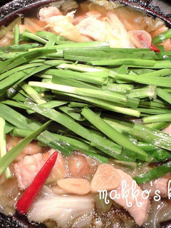 A picture of A Winter Favorite! Authentic Hakata-style Motsu-Nabe Hot Pot.