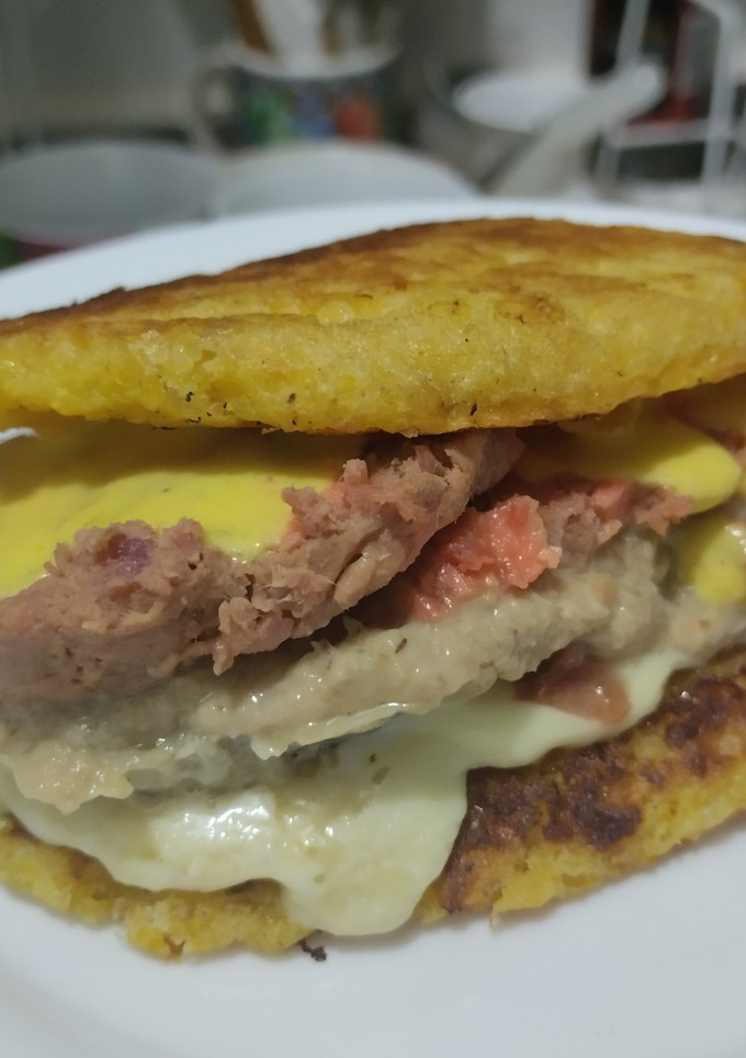 Una foto de Arepa Qbana a mi manera🥯🫓🥙
