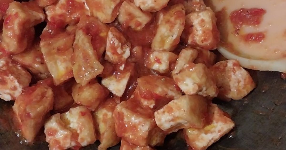 Tahu goreng bumbu merah