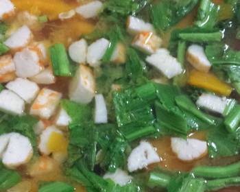 New Recipe Kabocha squash with vegetarian shrimp soup Most Delicious