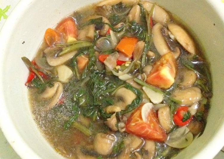 Resep Tumis Kangkung with Jamur Champignon oleh intania 