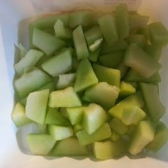 A picture of Frozen melon bites.